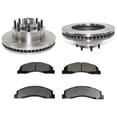 thumbnail image 1 of Front Ceramic Brake Pads and Rotor Kit - Compatible with 2008 - 2019 Ford E-350 Super Duty with Single Rear Wheels 2009 2010 2011 2012 2013 2014 2015 2016 2017 2018, 1 of 2