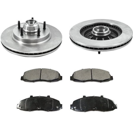 Front Ceramic Brake Pads and Rotor Kit - 5 Lug - Compatible with 1997 - 1999 Ford F-150 RWD 1998
