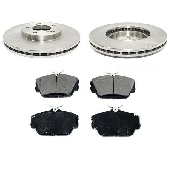 Front Ceramic Brake Pads and Rotor Kit - Compatible with 1996 - 1999, 2001 - 2007 Ford Taurus 3.4L V8 1997 1998 2002 2003 2004 2005 2006
