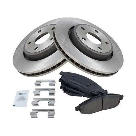 Front Ceramic Brake Pads and Rotor Kit - Compatible with 2005 - 2010 Jeep Grand Cherokee 2006 2007 2008 2009