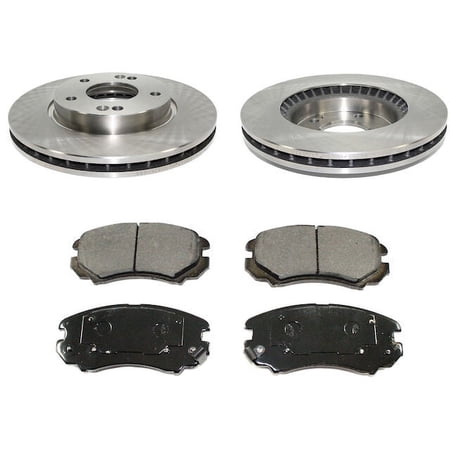 Front Ceramic Brake Pads and Rotor Kit - Compatible with 2007 - 2010 Hyundai Elantra 2008 2009
