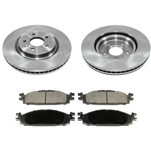 Front Ceramic Brake Pads and Rotor Kit - Compatible with 2011 - 2019 Ford Explorer Base 2012 2013 2014 2015 2016 2017 2018