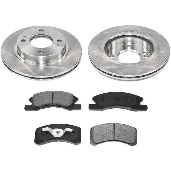 Front Ceramic Brake Pads and Rotor Kit - Compatible with 2014 - 2015 Mitsubishi Mirage
