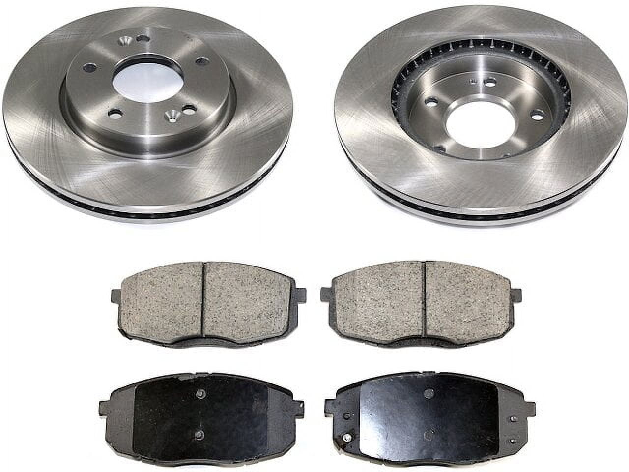Front Ceramic Brake Pads and Rotor Kit Compatible with 2014 2016