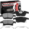 thumbnail image 1 of Front Ceramic Brake Pads w/Hardware Kits Fits for Ford Fusion, Ford Police Responder Hybrid, Lincoln MKZ -Ceramic Low Dust Brake Pad-4 Pack Fits select: 2013-2017,2019-2020 FORD FUSION SE, 1 of 5