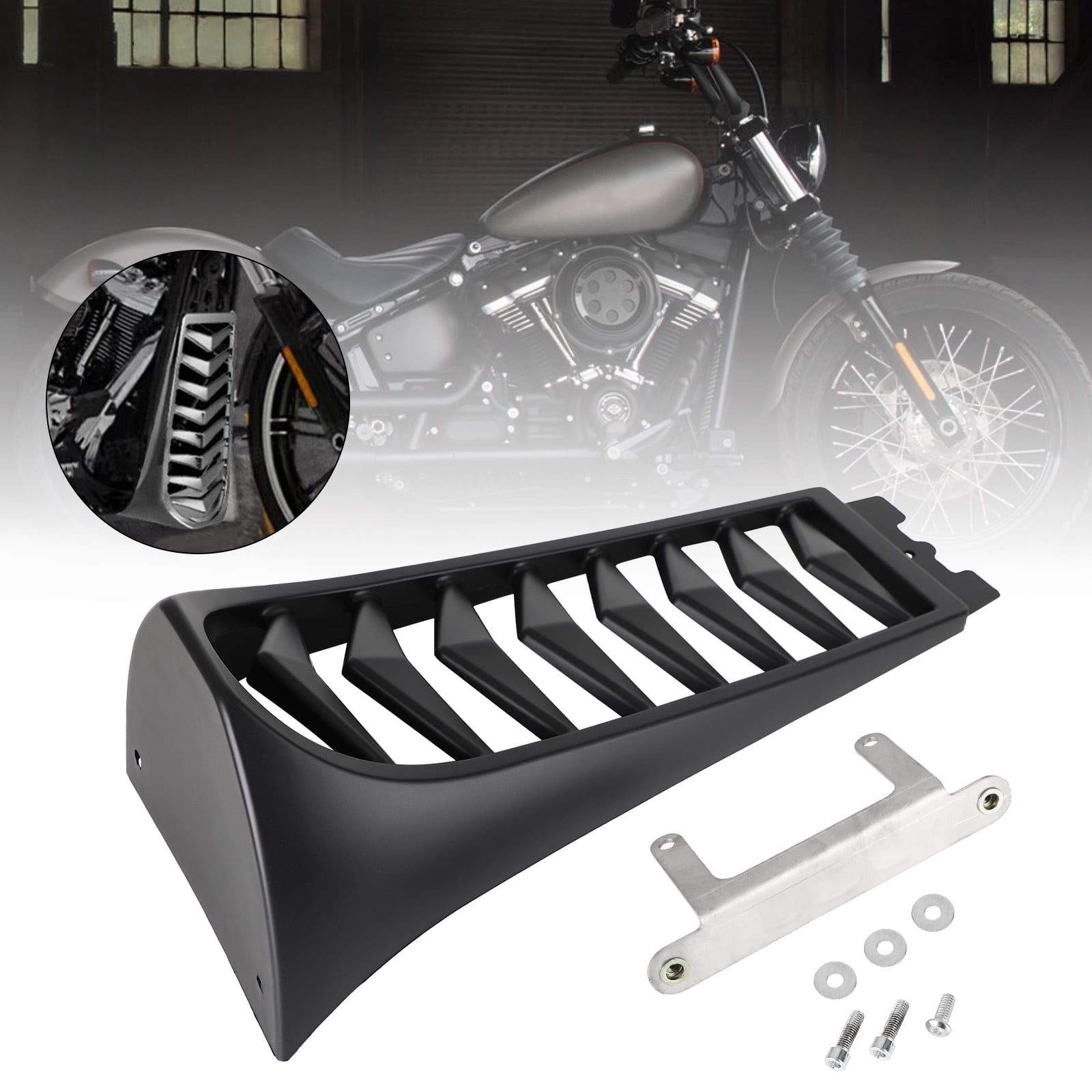 Front Chin Spoiler Lower Radiator Cover for Softail Breakout Fat Bob ...