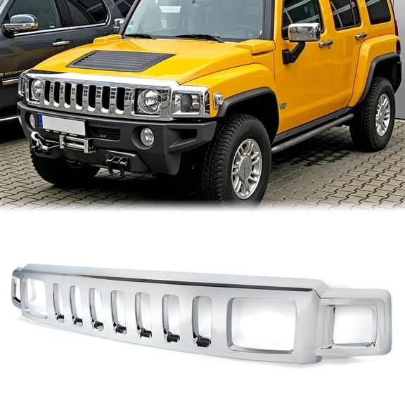 Front Chrome Grille Grill Assembly For Hummer H3 2006 2007 2008 2009 2010 New
