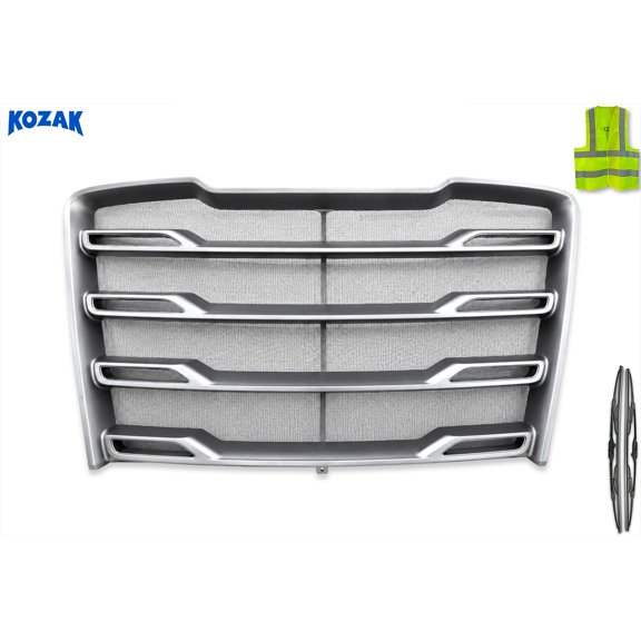Front Chrome Grille With Bug Screen Compatible with Freightliner Cascadia 2025 2026