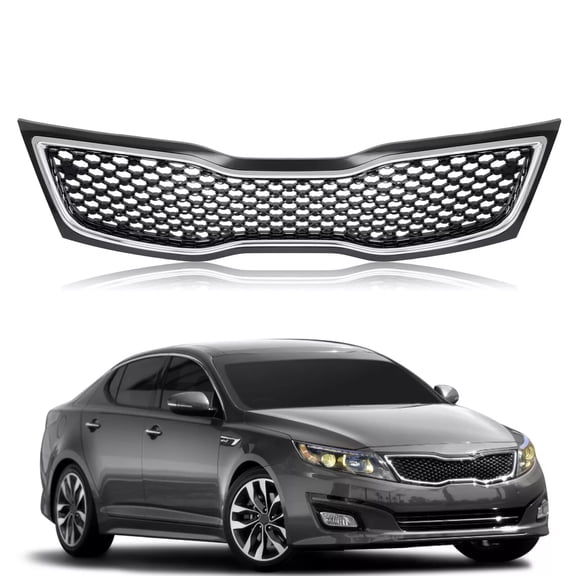 Front Chrome Upper Bumper Grille Radiator Grill Fits Kia Optima 2014-2015