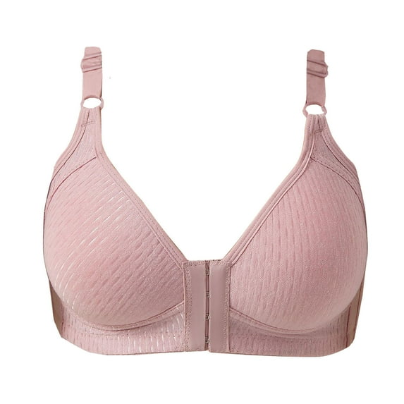 Front Clasp Bras for Women New Women Fashion Plus Size Bra Intimates Comfortable Breathable Underwear Style B-17 Purple