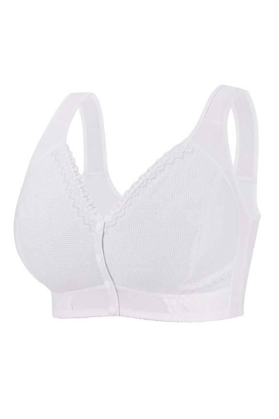 Front Close Bras for Seniors Back Support Front Closure Bra Breathable Bras No Underwire Front Close Bra Full Coverage Front Bra Easy to Put on Bra Plus Size Front Close Bra