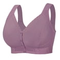 thumbnail image 1 of Front Close Bras for Seniors Solid Color Front Closure Bra Support Bras for Women Back Support Bra Wireless Front Closure Bra Full Coverage Front Bra Stretchy Relaxed Fit Bra, 1 of 3