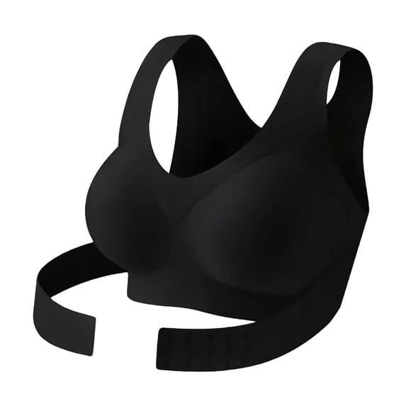 Front Close Bras for Seniors Wireless Front Closure Bra Posture Corrector Front Bra Wide Back Bras for Women Firm Control Front Closure Bra Bras for Older Women