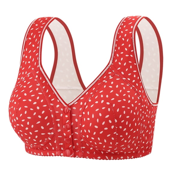 Front Close Bras for Women Wireless Supportive Stripe Bra Push Up Comfort Soft No Underwire Full Coverage T-Shirt Bra Comfy Breathable Bras Daily Everyday TShirt Brassiere Underwear