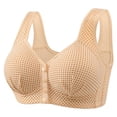 thumbnail image 1 of Front Close Bras for Women! Audhol Women Lace Front Button Shaping Cup Adjustable Shoulder Strap Large Size Bra Sleep Bras for Women Beige 38, 1 of 1