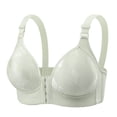 thumbnail image 1 of Front Closure Back Smoothing Bra for Women, Soft Cotton Wireless Comfort Full Coverage Bra with Adjustable Straps, Seamless Vest, 1 of 2