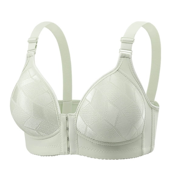 Front Closure Back Smoothing Bra for Women, Soft Cotton Wireless Comfort Full Coverage Bra with Adjustable Straps, Seamless Vest
