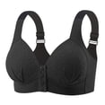 thumbnail image 1 of Front Closure Bra, Wireless Bra Plus Size No Underwire, Sagging Proof Bra Breathable Daily Wear for Women, 1 of 2