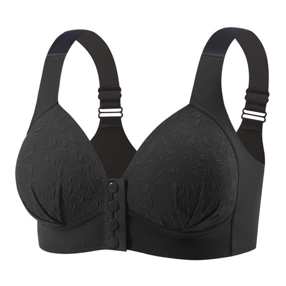 Front Closure Bra, Wireless Bra Plus Size No Underwire, Sagging Proof Bra Breathable Daily Wear for Women