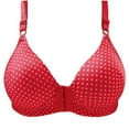 thumbnail image 1 of Xugsiok Front Closure Bra for Women Wireless Comfort Convenient Push Up Snap Closing Bra with Adjustable Straps Seamless Soft Full Coverage Front Buckle Bra for Everyday Walking Yoga Work, 1 of 3