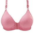 thumbnail image 1 of Xugsiok Front Closure Bra for Women Wireless Comfort Convenient Push Up Snap Closing Bra with Adjustable Straps Seamless Soft Full Coverage Front Buckle Bra for Everyday Walking Yoga Work, 1 of 3
