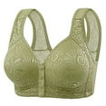 thumbnail image 1 of Amvlyk Front Closure Bra for Women Wireless Comfort Convenient Push Up Snap Closing Bra Seamless Wide Shoulder Straps Full Coverage Printed Bra for Senior Everyday Walking Yoga Work, 1 of 2