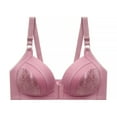 thumbnail image 1 of Amvlyk Front Closure Bra for Women Wireless Comfort Push Up Wide Shoulder Straps Snap Closing Bra with Adjustable Straps Seamless Soft Full Coverage Front Buckle Bra for Everyday Walking Yoga, 1 of 9