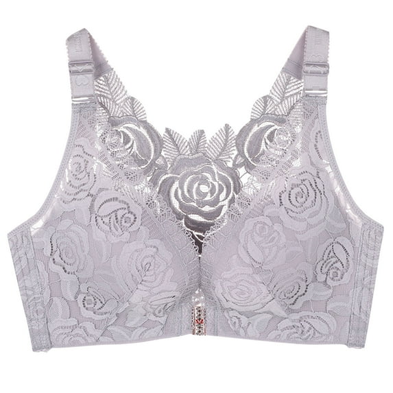 Front Closure Bra for Women Beauty Back Bras Ladies Sexy Lace Demi Bra Wire Free 18 Hour Post Surgery Nursing Bra