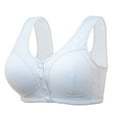 thumbnail image 1 of Front Closure Bras! Audhol Women Lace Front Button Shaping Cup Adjustable Shoulder Strap Large Size Bra Mastectomy Bras for Women White 5XL, 1 of 3