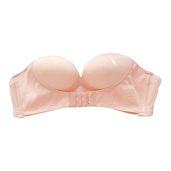 Front Closure Bras For Women Push Up Strapless Bra Traceless Brassiere Anti Slip Invisible Bra