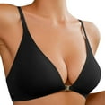 thumbnail image 1 of Front Closure Bras For Women Seamless Comfort Padded Bralette Supportive No Underwire Low Cut Design, 1 of 8