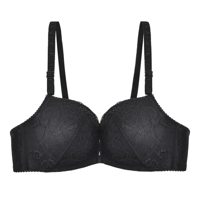 Front Closure Bras Lace Underwear Bralette Breathable Push Up Brassiere  Without Underwire 38a