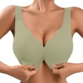 thumbnail image 1 of Front Closure Bras for Women Bras for Women Full Coverage Sports Bras Maternity Front Opening Bra Push up Bra Sleep Bras Soft Cotton Wireless Bras Everyday Bras,Green,S, 1 of 6