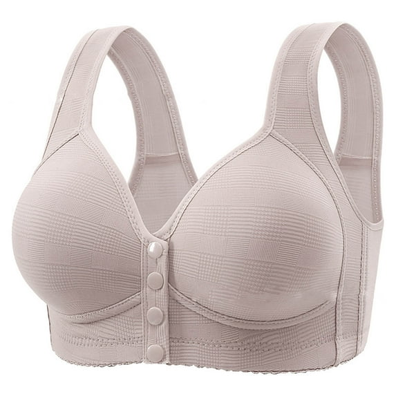 Front Closure Bras for Women Push Up No Underwire Cotton Full Coverage Bras Comfortable Seniors Plus Size Padded Bralettes Comfy High Support Everyday Bras Past Orders Delivered To This Address