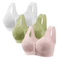 thumbnail image 1 of Front Closure Bras for Women Shaping Post Surgery Cute Tshirt Bras Comfort Supportive Front Open Daisy No Wire Plunge Bra Lace Wireless Full Coverage Seamless Racerback Comfortable Bralettes Orange, 1 of 5