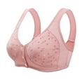 thumbnail image 1 of Front Closure Bras for Seniors No Underwire Padded Bras Wireless Supportive Bra Push up Bra Wide Shoulder Strap, 1 of 2