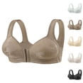thumbnail image 1 of Front Closure Bras for Women Comfortable Wireless Side Support Breathable Push Up Bralettes Everyday Bra, 1 of 7