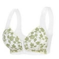 thumbnail image 1 of Front Closure Bras for Women Floral Printed Breathable Push Up Bra Wireless Lift-up Bralettes for Heavy Breast, 1 of 7