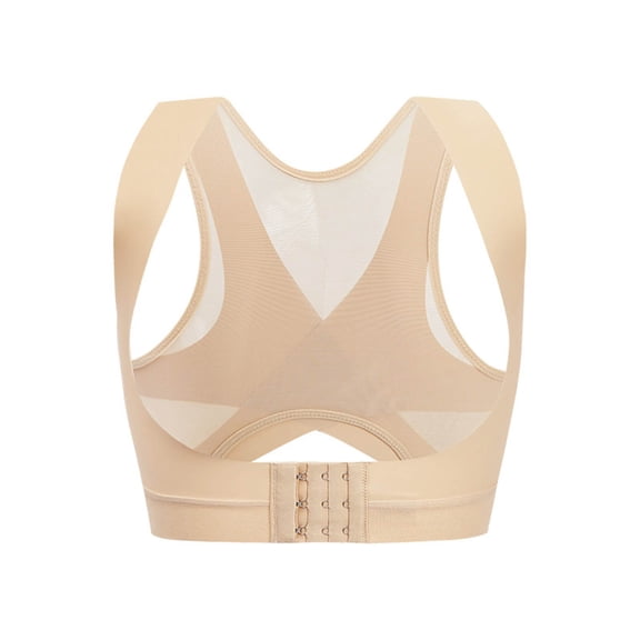 Front Closure Bras for Women Full Coverage Wireless Support Smoothing Lift Up Posture Correcting Comfortable Daily Wear