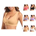 thumbnail image 1 of Front Closure Bras for Women Hollow out Breathable Wide Strap Racerback Push Up Bralettes Everyday Bra, 1 of 9