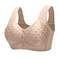 thumbnail image 1 of Front Closure Bras for Women No Underwire Padded Wireless Comfort Full Coverage Bra Seamless Mastectomy Bras, 1 of 5