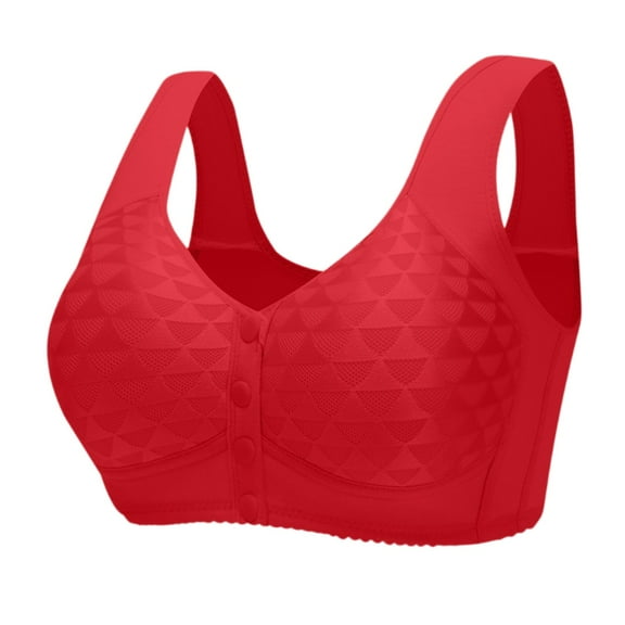 Front Closure Bras for Women No Underwire Padded Wireless Comfort Full Coverage Bra Seamless Mastectomy Bras