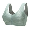 thumbnail image 1 of Front Closure Bras for Women No Underwire Padded Wireless Comfort Full Coverage Bra Seamless Mastectomy Bras, 1 of 5
