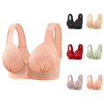thumbnail image 1 of Front Closure Bras for Women Plus Size Breathable Moisture Wicking Wireless Wide Strap Push Up Bralettes Nursing Bra, 1 of 5