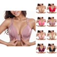 thumbnail image 1 of Front Closure Bras for Women Plus Size Comfortable Lightweight Breathable Wireless Push Up Bralettes Everyday Bra, 1 of 8