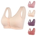 thumbnail image 1 of Front Closure Bras for Women Plus Size Cotton Wide Strap Seamless Wireless Racerback Push Up Bralettes Nursing Bra, 1 of 9