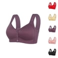 thumbnail image 1 of Front Closure Bras for Women Plus Size Lightweight Wide Strap Seamless Wireless Push Up Bralettes Nursing Bra, 1 of 4