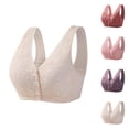 thumbnail image 1 of Front Closure Bras for Women Plus Size Lightweight Wireless Seamless Wide Strap Push Up Bralettes Nursing Bra, 1 of 3