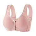 thumbnail image 1 of Front Closure Bras for Women Plus Size S-6X Lightweight Wirefree Push Up Bralettes Underwear Ladies Basic Solid Comfort Full-Coverage Support Bra, 1 of 2