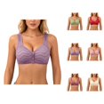 thumbnail image 1 of Front Closure Bras for Women Plus Size Wide Strap Push Up Anti Sagging Wireless Bralette Everyday Bra, 1 of 5